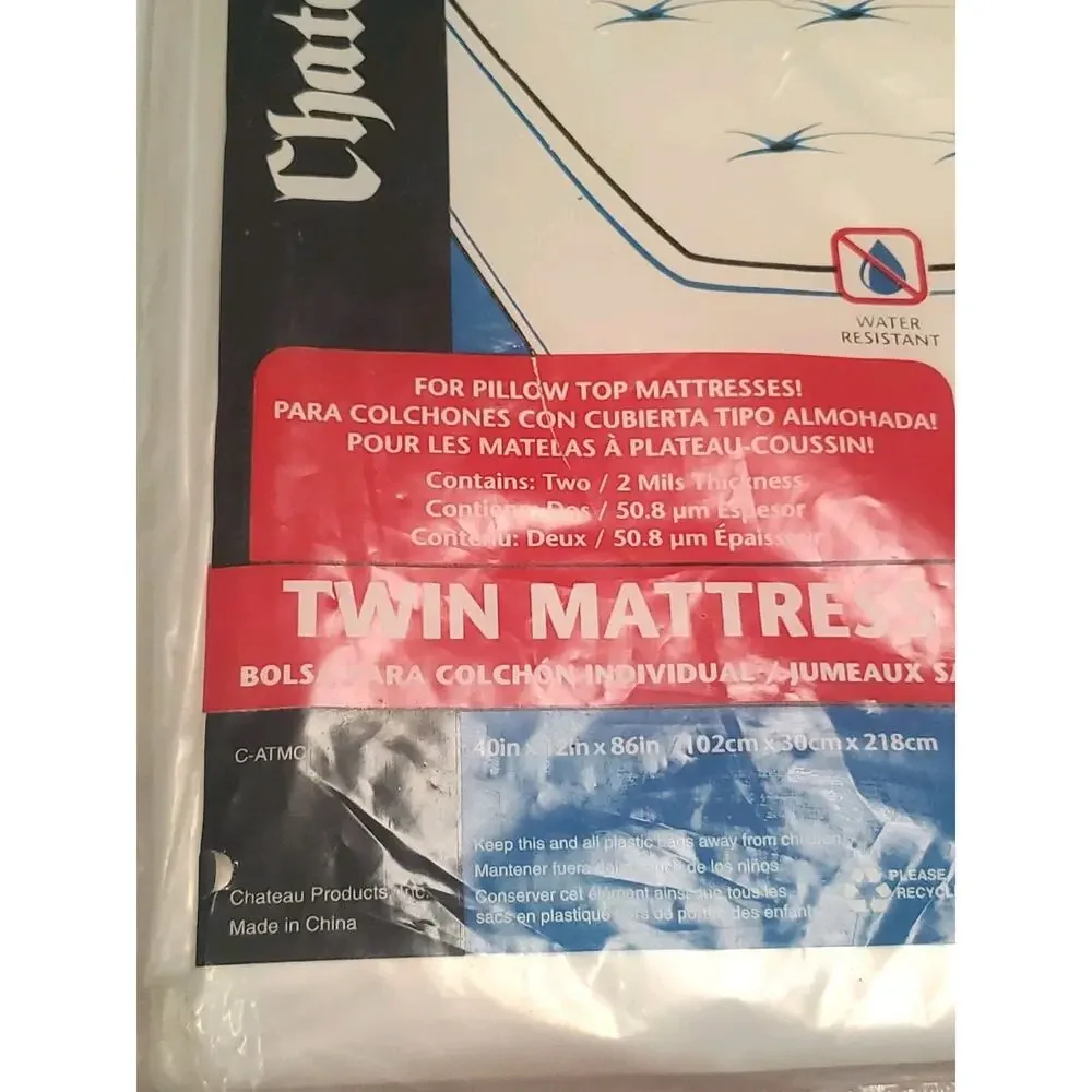 2 PACK TWIN SIZE MATTRESS BAGS For Moving Or Storage 40